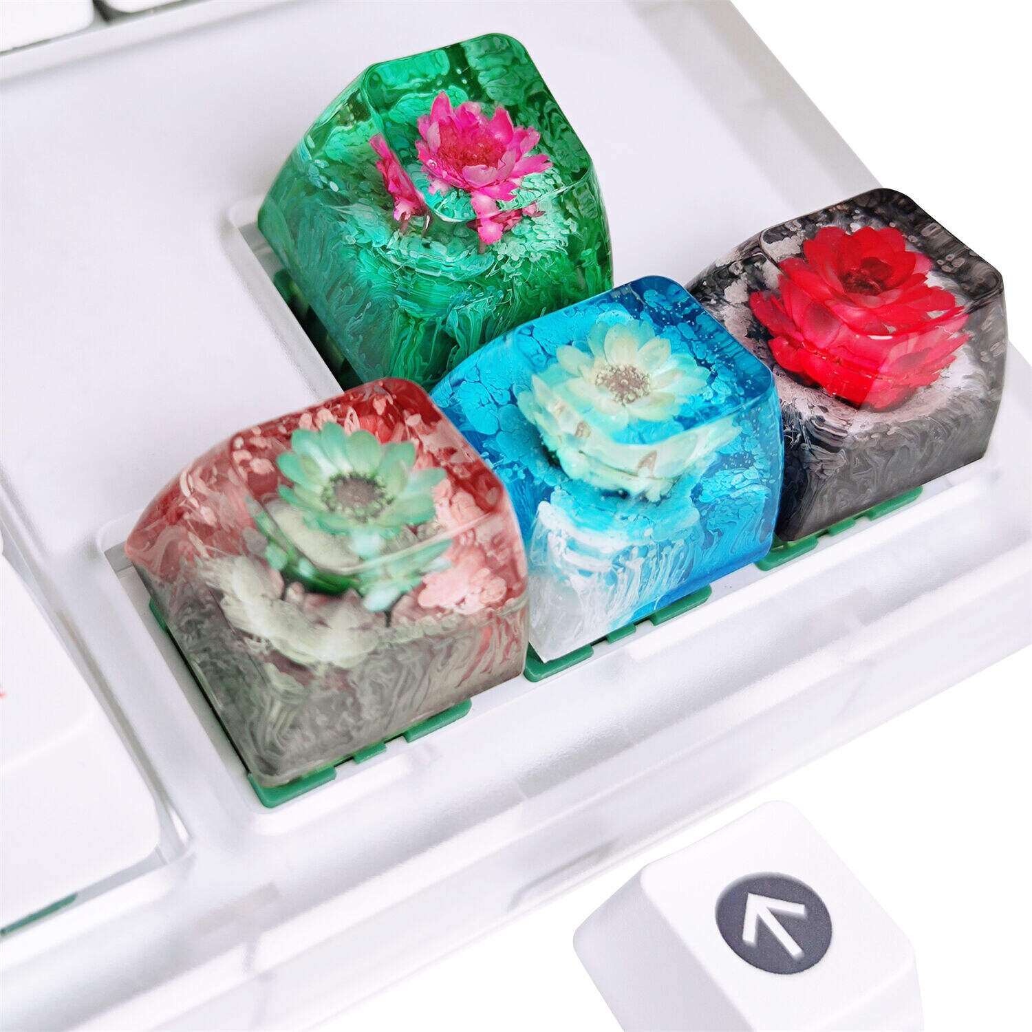 Dropshipping Flower Series Resin Keycaps Artisan ESC Keycap SA R3 Profile for Cherry MX Switch Mechanical Keyboard